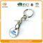 Top Quality Cheap Metal Coin Holder Keychain With Sticker Logo
