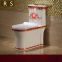 Luxury ceramic sanitary ware golden bathroom one piece siphonic toilet bowl in high quality