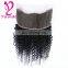 Wholesale Unprocessed Virgin Brazilian Kinky Curly Hair 360 Lace Frontal Closure Curly Kinky Hair Weave with baby hair