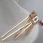 Queen′s Jewellery Fashion Stainless Steel Letter Square Tassel Long Earrings Rose Gold Earring