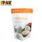 Custom print food grade matte stand up foil flour sack bags with zipper