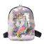 Glitter Backpack unicorn Kids Girls Boys Sequin Backpacks Knapsack School Bag Teenage Rucksack Kindergarten Travel Bags