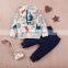 Fall Winter Boy Outfit  Toddler Baby Cartoon Dinosaur Print Clothing Set Long Sleeve Hooded tops + Pants 2pcs Set