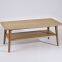 Cheap Rectangle wood coffee table with storage from factory directly
