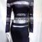Summer dress wholesale 2015 new black long sleeve mesh sey bodycon celebrity party pencil women bandage Dress Bandage Bodycon Wo