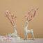 Creative Resin Peach Horn Deer Sets With White Skin Table Decoration Couple Deers Set As Furnishing Craft Ornaments For Home Decor