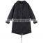 Clothing manufacturers wholesale hot sale ladies mid-length windbreaker large size casual sports zipper waist jacket custom hood