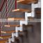 CBMMART Indoor custom mono stringer u shaped wood staircase
