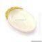 shiny white gold leaf bowl