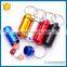 Hot promotion aluminum pill bottle keychain wholesale