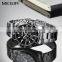 MEGIR 2064 Military Japan Quartz Movement Steel Watch Stainless Steel Luminous Mens Wristwatch Business Watch
