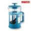 plastic coffee pot, colorful coffee plunger, glass coffee plunger, french coffee press