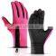 Wholesale Waterproof Pink neoprene fabric with touchscreen fingers outdoor sport diving protective glove