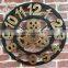 Wholesale Gears Moving Wall Clock Retro American Country Wooden Digital 3D Gear Creative Wall Clocks For Home Decor Wall Decor