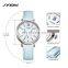 SINOBI Casual Lady's Quartz Wristwatch Chronograph Watch Three Eyes Subdials Leather Band Strap Quartz Movement Watches S9712L