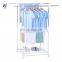 Manufacturer short rail Portable coat clothes dryer rack on wheels