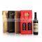 Wholesale Custom Printed Corrugated Paper Packaging  with Rope Handle Gift Whisky Red Wine Bag