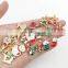 96Pcs Mix Size Alloy Metal Christmas Drop Oil Charms Gold Pendant For DIY Bracelet Necklace Jewelry Making