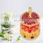 Natural Large Bamboo Wooden 3 Tier Round Dessert Display Stand Serving Tray