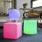 led cube chairs/light cube seat/glow chair led outdoor furniture bar tables and stools