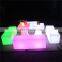 Wholesale PE Plastic LED Glow Lighting Table and Sofa Decorative Garden Outdoor Furniture Set for Apartment