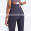 women fitness workout clothing double V design high waist gym yoga wear tight pants leggings