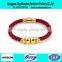 wholesale custom design cotton cords bracelet with metal connector