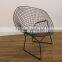 2016 Worldwide market chromed plated frame living room bertoia chair