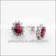 925 Sterling Silver Created Ruby Set Gemstone Jewelry Hong Kong Wholesale