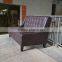 Brown leather hotel restaurant sofa XYN219