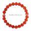 Fashion Charm Bangle Latest Design Daily Wear Bangle 8 mm 7.5 Inch Red Agate Gemstone Bracelet (Jewelry Box is not Included)