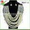 latest design beads necklace african beads jewelry set fashion jewelry set with pearls