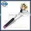 Wired Selfie Stick Monopod Portable Adjustable Extendable Foldable with Built-in Remote Shutter Button and Mirror