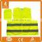 Reflective yellow safety vest with pouch