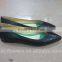 OEM ODM python leather / genuine leather womens flats pointed toe women shoes