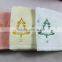 Cotton christmas machine embroidery design fancy hand towels