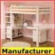 wholesale morden wooden bunk bed with computer desk/table