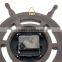 Rosewood ship wheel Brass Nautical Marine Wall Decor clock 2041
