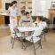 HL-F86 stainless steel folding dining table, square party table
