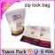 YASON zip plastic waterproof bag with zip polyethylene bag food grade zip packing bag