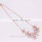 fashion design Metal handmade rhinestone crystal flower necklace for women in bulk GJ-108