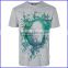 New design heat transder plain round neck t-shirt or deep round neck t-shirt and sublimation pattern t shirt with low prices