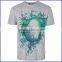 New design heat transder plain round neck t-shirt or deep round neck t-shirt and sublimation pattern t shirt with low prices