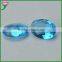 China manufacturer oval decorate blue aquamarine glass gem stone for making jewelry