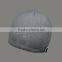 CHARACTER GREY EMBROIDERY BEANIE HATS WHOLESALE WITH WOVEN LABEL