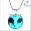 Steampunk Glow in the Dark Owl Round Glowing Luminous Pendant Necklace