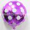 18inch A variety of colors polka dot helium balloons wedding mylar Aluminum Wave point balloon