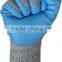Blue PU cut ressitant Safety Glove