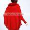 2015 Europe and United States new upmarket collars printing long tassels knitting cape coat female