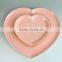 china manufacturer plate, heart shaped porcelain plate, ceramic red plate for Valentine